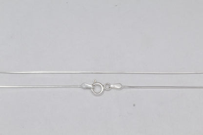 Sterling Silver, 0.7mm Width / Length, 16 Inch Square Regular Snake Chain with 6.0mm Width / Length by 1.4mm Thick, Smooth Spring Ring Clasp and Tags Ends. Quantity Per Pack: 1 Piece.