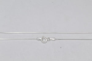 Sterling Silver, 0.7mm Width / Length, 16 Inch Square Regular Snake Chain with 6.0mm Width / Length by 1.4mm Thick, Smooth Spring Ring Clasp and Tags Ends. Quantity Per Pack: 1 Piece.