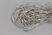 Load image into Gallery viewer, Sterling Silver, 0.75mm Width / Length, 16 Inch Square Regular Snake Chain with 6.0mm Width / Length by 1.4mm Thick, Smooth Spring Ring Clasp and Tags Ends. Quantity Per Pack: 1 Piece.
