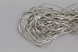 Sterling Silver, 0.75mm Width / Length, 16 Inch Square Regular Snake Chain with 6.0mm Width / Length by 1.4mm Thick, Smooth Spring Ring Clasp and Tags Ends. Quantity Per Pack: 1 Piece.