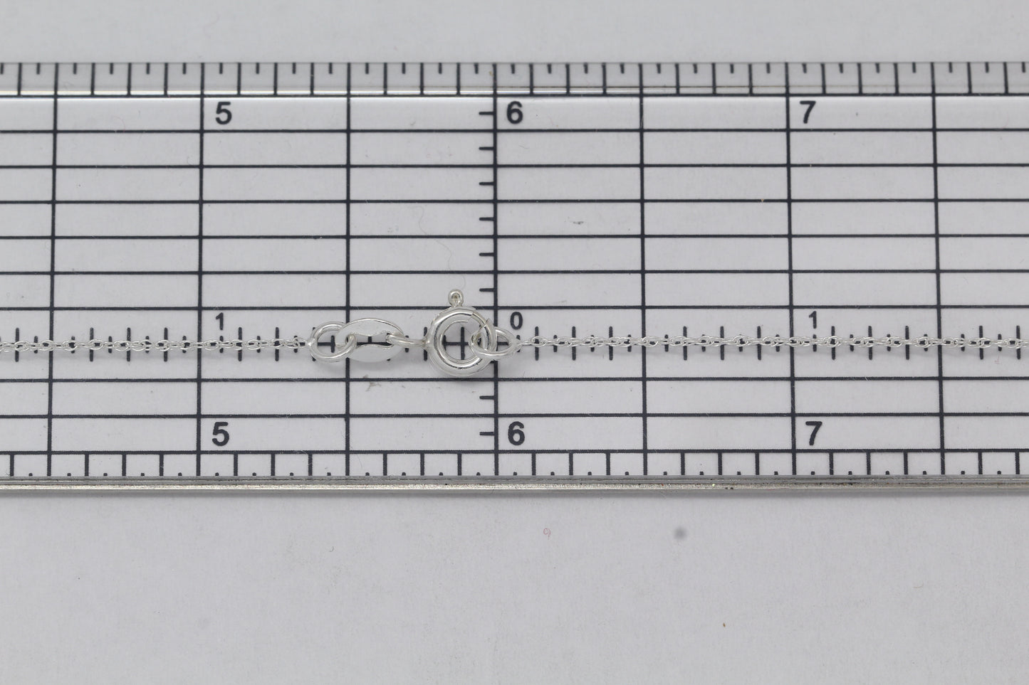 Sterling Silver, 0.8mm Width / Length, 16 Inch Round Regular Rope Chain with 6.0mm Width / Length by 1.4mm Thick, Smooth Spring Ring Clasp. Quantity Per Pack: 1 Piece.