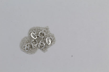 Sterling Silver, 1.0mm Width / Length, 18 Inch Flat Regular Rope Chain with 6.0mm Width / Length by 1.4mm Thick, Smooth Spring Ring Clasp.