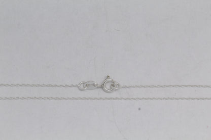 Sterling Silver, 0.8mm Width / Length, 16 Inch Round Regular Rope Chain with 6.0mm Width / Length by 1.4mm Thick, Smooth Spring Ring Clasp. Quantity Per Pack: 1 Piece.