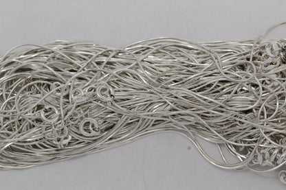 Sterling Silver, 0.7mm Width / Length, 16 Inch Square Regular Snake Chain with 6.0mm Width / Length by 1.4mm Thick, Smooth Spring Ring Clasp. Quantity Per Pack: 1 Piece.