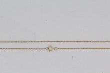 Load image into Gallery viewer, Gold Filled, 1.0mm Width / Length, 18 Inch Round Regular Rope Chain with 4.3mm Width / Length by 0.8mm Thick, Smooth Spring Ring Clasp. Quantity Per Pack: 1 Piece.
