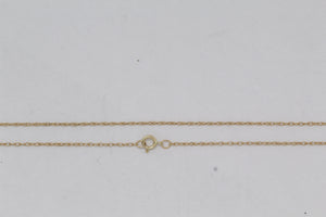 Gold Filled, 1.0mm Width / Length, 18 Inch Round Regular Rope Chain with 4.3mm Width / Length by 0.8mm Thick, Smooth Spring Ring Clasp. Quantity Per Pack: 1 Piece.