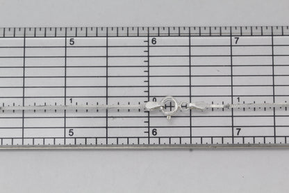Sterling Silver, 1.0mm Width / Length, 16 Inch Square Regular Snake Chain with 6.0mm Width / Length by 1.4mm Thick, Smooth Spring Ring Clasp and Tags Ends. Quantity Per Pack: 1 Piece.