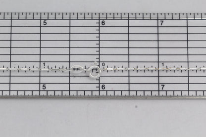 Sterling Silver, 1.1mm Width by 4.3mm Length, 18 Inch Regular Bar Chain with 6.0mm Width / Length by 1.4mm Thick, Smooth Spring Ring Clasp. Quantity Per Pack: 1 Piece.