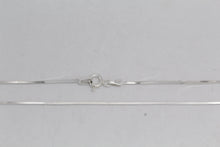 Load image into Gallery viewer, Sterling Silver, 1.0mm Width / Length, 16 Inch Square Regular Snake Chain with 6.0mm Width / Length by 1.4mm Thick, Smooth Spring Ring Clasp and Tags Ends. Quantity Per Pack: 1 Piece.
