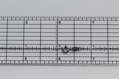 Sterling Silver Black Diamond, 1.2mm Width by 1.8mm Length, 18 Inch Flat Cable Chain with 6.0mm Width / Length by 1.4mm Thick, Smooth Spring Ring Clasp. Quantity Per Pack: 1 Piece.