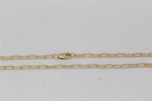 Gold Filled, 2.6mm Width by 6.1mm Length, 18 Inch Flat Elongated Cable Chain with 8.5mm Length by 2.1mm Thick, Oval Trigger Lobster Clasp. Quantity Per Pack: 1 Piece.