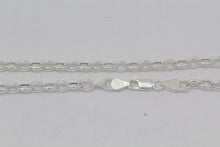 Load image into Gallery viewer, Sterling Silver, 5.0mm Width by 6.8mm Length, 18 Inch Oval Rollo Chain with 11.5mm Length by 2.5mm Thick, Oval Trigger Lobster Clasp. Quantity Per Pack: 1 Piece.
