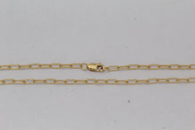 Load image into Gallery viewer, Gold Filled, 2.6mm Width by 5.8mm Length, 18 Inch Elongated Cable Chain with 8.5mm Length by 2.1mm Thick, Oval Trigger Lobster Clasp. Quantity Per Pack: 1 Piece.
