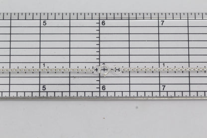 Sterling Silver, 1.8mm Width / Length, 24 Inch Rounded Box Chain with 6.0mm Width / Length by 1.4mm Thick, Smooth Spring Ring Clasp. Quantity Per Pack: 1 Piece.