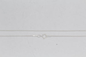 Sterling Silver, 1.0mm Width / Length, 20 Inch Rounded Box Chain with 6.0mm Width / Length by 1.4mm Thick, Smooth Spring Ring Clasp. Quantity Per Pack: 1 Piece.