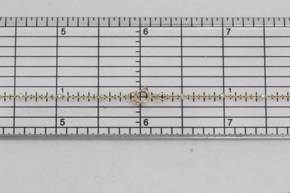 2 Tone - Gold Filled & Sterling Silver, 1.0mm Width / Length, 18 Inch Regular Satellite Chain with 5.0mm Width / Length by 1.0mm Thick, Smooth Spring Ring Clasp. Quantity Per Pack: 1 Piece.