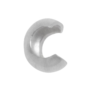 Crimps & Crimp Covers. Sterling Silver 2.4mm Crimp Covers. Quantity Per Pack: 100 Pieces.