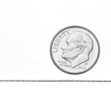 Load image into Gallery viewer, Sterling Silver 0.6mm Width, Beading Chain. Price per: 1 Foot.
