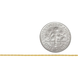 14kt Gold Filled 0.6mm width, beading Chain. Price per: 1 Foot.