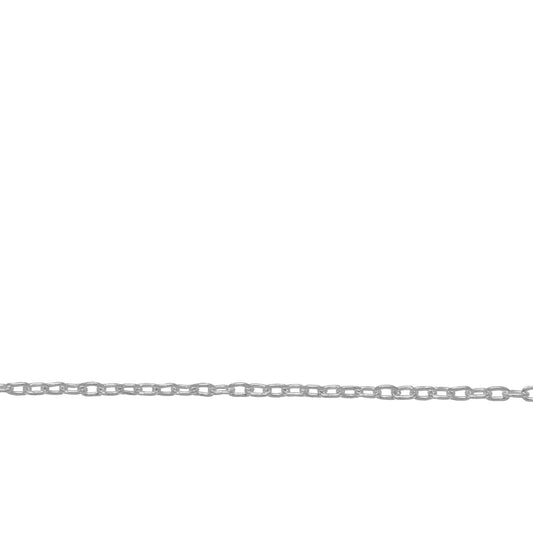 Chain by Foot. Sterling Silver 0.9mm Width by 1.5mm Length, Cable Chain. Price per: 1 Foot.