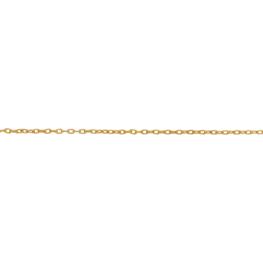 Chain by Foot. 14kt Gold Filled 0.9mm width by 1.5mm length, Cable Chain. Price per: 1 Foot.