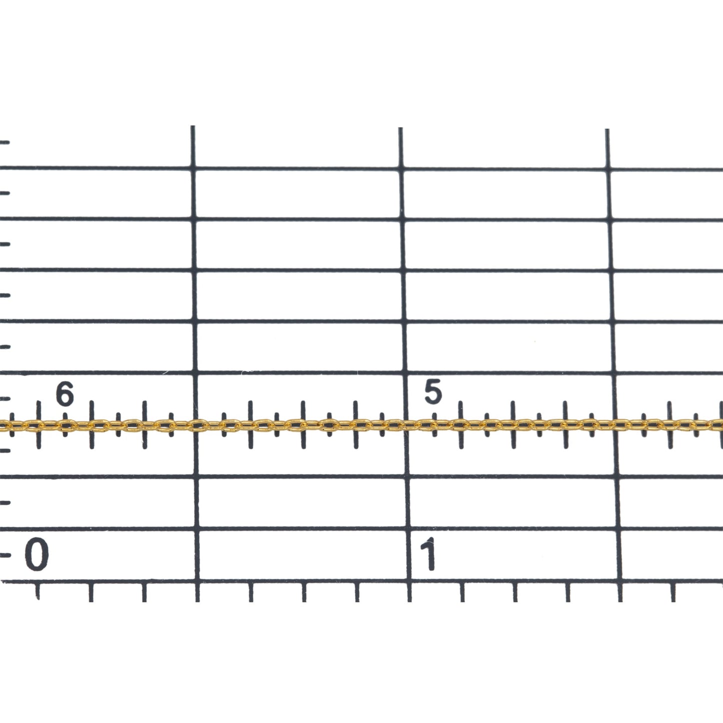 14kt Gold Filled 0.9mm width by 1.5mm length, Cable Chain. Price per: 1 Foot.