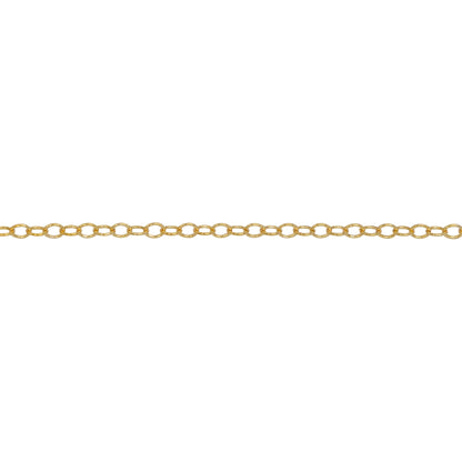 Chain by Foot. 14kt Gold Filled 1.5mm width by 2.0mm length, Cable Chain. Price per: 1 Foot.
