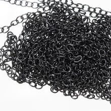 Load image into Gallery viewer, Sterling Silver Black Diamond Finish 1.5mm Width by 2.0mm Length, Cable Chain. Price per: 1 Foot.
