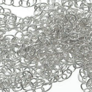 Sterling Silver 2.5mm Width by 3.6mm Length, Cable Chain. Price per: 1 Foot.