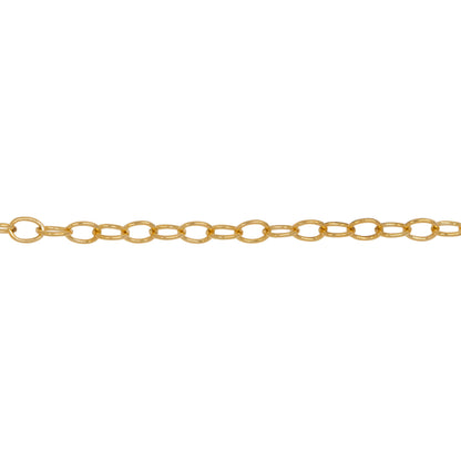 Chain by Foot. 14kt Gold Filled 2.5mm width by 3.6mm length, Cable Chain. Price per: 1 Foot.