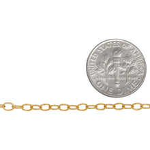 Load image into Gallery viewer, 14kt Gold Filled 2.5mm width by 3.6mm length, Cable Chain. Price per: 1 Foot.
