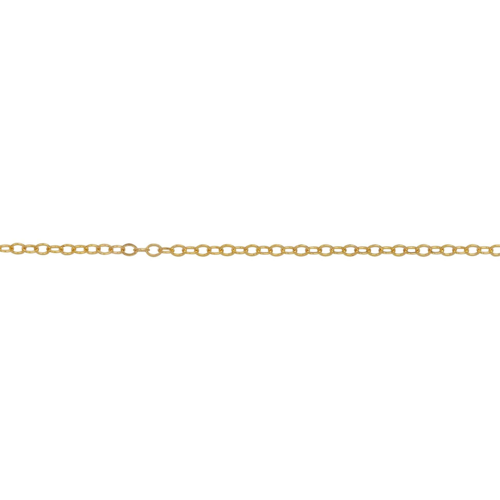 Chain by Foot. 14kt Gold Filled 1.1mm Width by 1.6mm Length, Flat Cable Chain. Price per: 1 Foot.