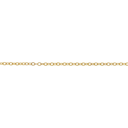 Chain by Foot. 14kt Gold Filled 1.1mm Width by 1.6mm Length, Flat Cable Chain. Price per: 1 Foot.