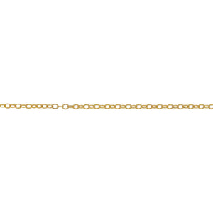Chain by Foot. 14kt Gold Filled 1.1mm Width by 1.6mm Length, Flat Cable Chain. Price per: 1 Foot.