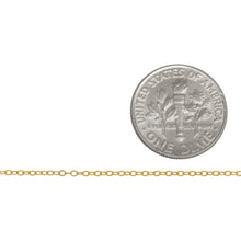 Load image into Gallery viewer, 14kt Gold Filled 1.1mm Width by 1.6mm Length, Flat Cable Chain. Price per: 1 Foot.
