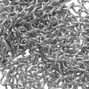 Sterling Silver 2.9mm Width by 4.3mm Length, Curb Chain. Price per: 1 Foot.