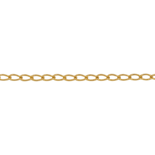 Chain by Foot. 14kt Gold Filled 2.9mm Width by 4.3mm Length, Curb Chain. Price per: 1 Foot.