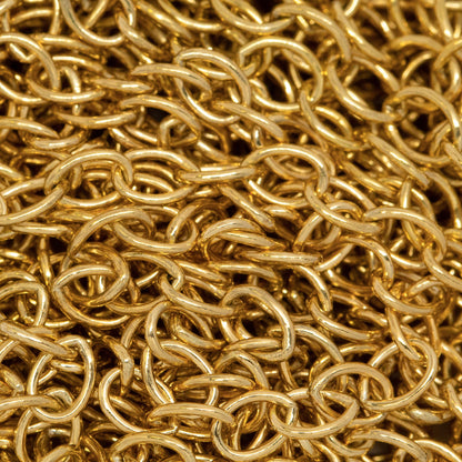 14kt Gold Filled 4.0mm Width by 5.1mm Length, Cable Chain. Price per: 1 Foot.