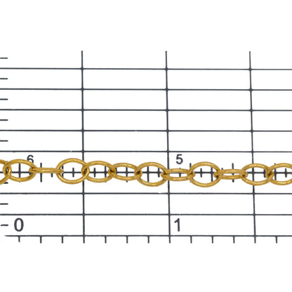 14kt Gold Filled 4.0mm Width by 5.1mm Length, Cable Chain. Price per: 1 Foot.