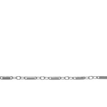 Load image into Gallery viewer, Chain by Foot. Sterling Silver 1.2mm Width by 4.9mm Length Bar Link Connected By Three 1.4mm Width by 2.2mm Length Oval Links, Bar Chain. Price per: 1 Foot.
