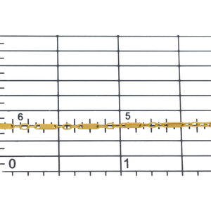 14kt Gold Filled 1.2mm Width by 4.9mm Length Bar Link Connected By Three of 1.4mm Width by 2.2mm Length Oval Links, Bar Chain. Price per: 1 Foot.
