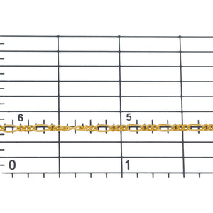 14kt Gold Filled Three of 1.4mm Width by 1.8mm Length Curb Links Followed by 1.7mm Width by 3.8mm Length Long Link, Figaro Chain. Price per: 1 Foot.