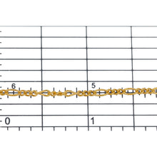 Load image into Gallery viewer, 14kt Gold Filled Three of 1.7mm Width by 2.5mm Length Links Followed by 1.7mm Width by 4.6mm Length Long Link, Figaro Chain. Price per: 1 Foot.
