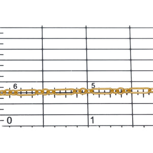 14kt Gold Filled 2.1mm Width by 2.7mm Length Short Links Followed by 2.0mm Width by 6.9mm Length Long Link, Long and Short Chain. Price per: 1 Foot.