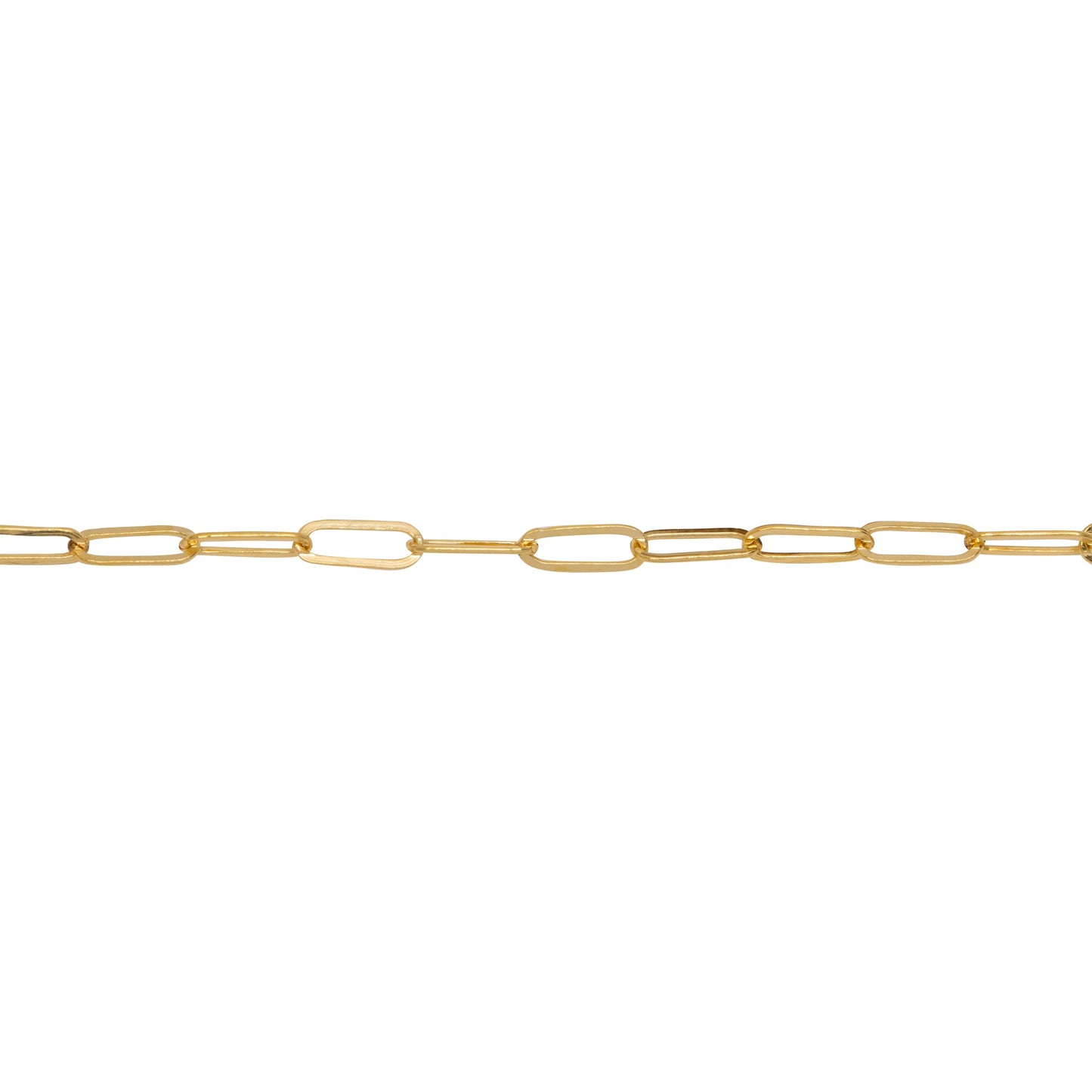 Chain by Foot. 14kt Gold Filled 2.0mm Width by 5.0mm Length, Flat Cable Chain. Price per: 1 Foot.