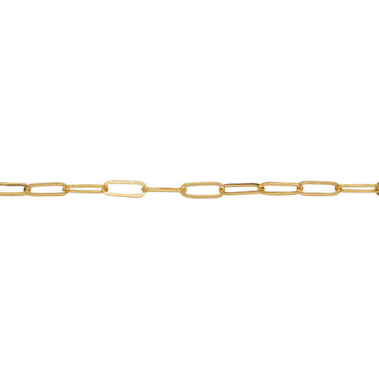 Chain by Foot. 14kt Gold Filled 2.0mm Width by 5.0mm Length, Flat Cable Chain. Price per: 1 Foot.
