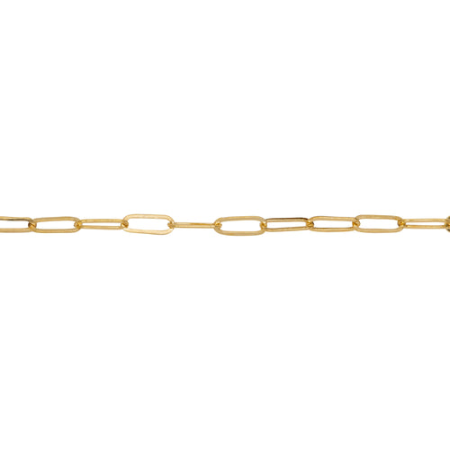 Chain by Foot. 14kt Gold Filled 2.0mm Width by 5.0mm Length, Flat Cable Chain. Price per: 1 Foot.