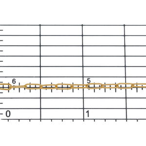 14kt Gold Filled 2.0mm Width by 5.0mm Length, Flat Cable Chain. Price per: 1 Foot.