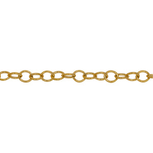 Chain by Foot. 14kt Gold Filled 3.6mm Width by 4.0mm Length, Cable Chain. Price per: 1 Foot.