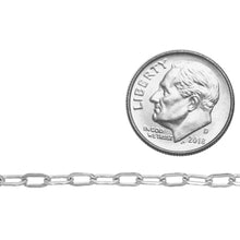 Load image into Gallery viewer, Sterling Silver 2.5mm Width by 4.9mm Length, Flat Cable Chain. Price per: 1 Foot.
